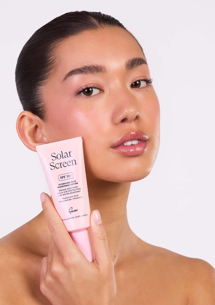 Solar Screen SPF 50+ Hydrating Face Sunscreen Lotion – Gem AU