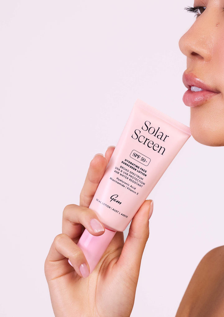 Solar Cream Solar Screen SPF 50+ Hydrating Face Sunscreen Lotion – Gem AU