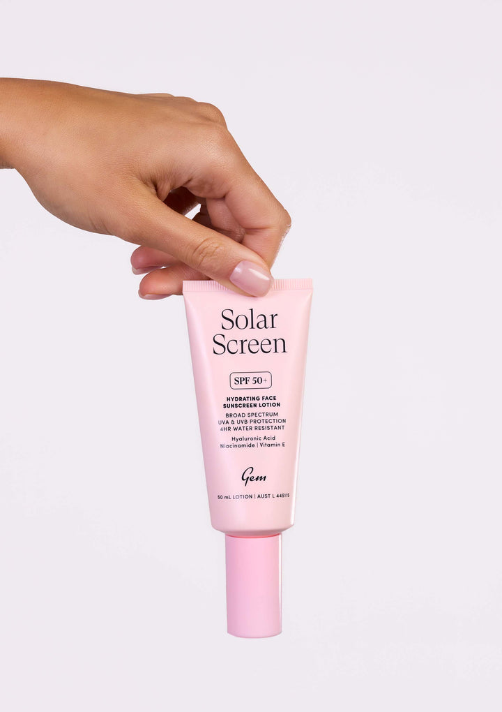 Solar Cream Solar Screen SPF 50+ Hydrating Face Sunscreen Lotion – Gem AU