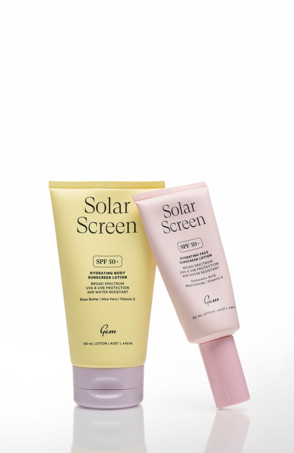 Solar Screen SPF 50+ Hydrating Face Sunscreen Lotion – Gem AU