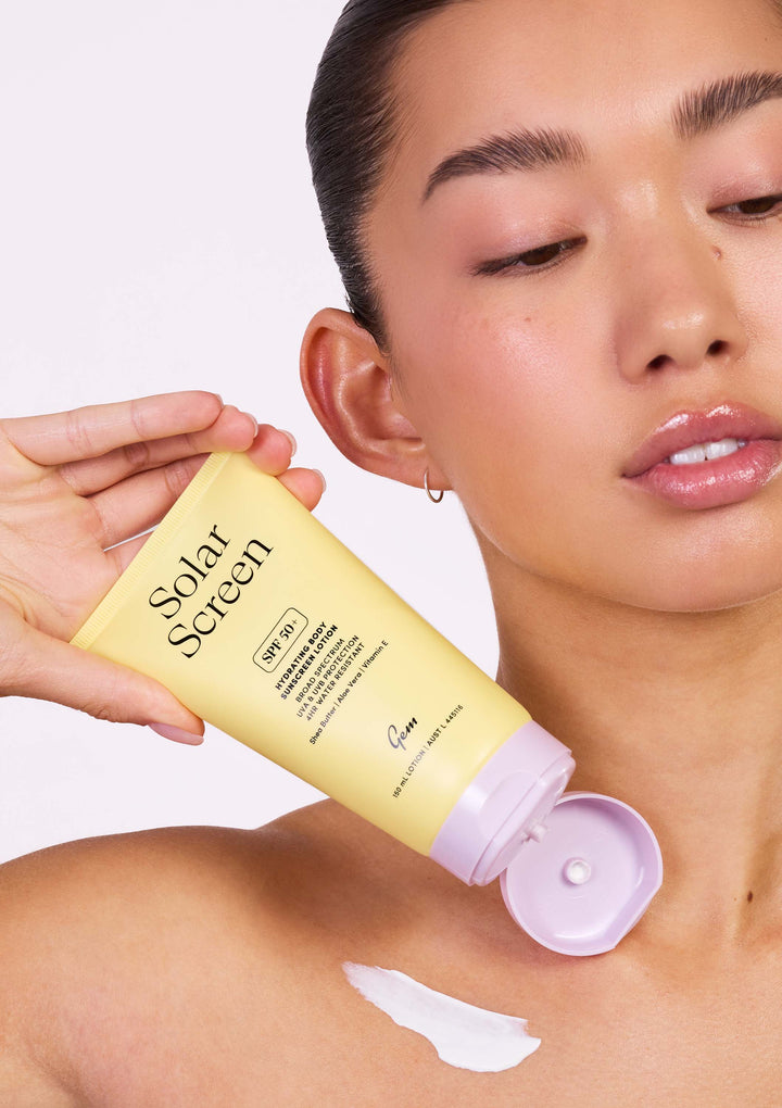 Solar Screen SPF 50+ Hydrating Body Sunscreen Lotion 150mL – Gem AU