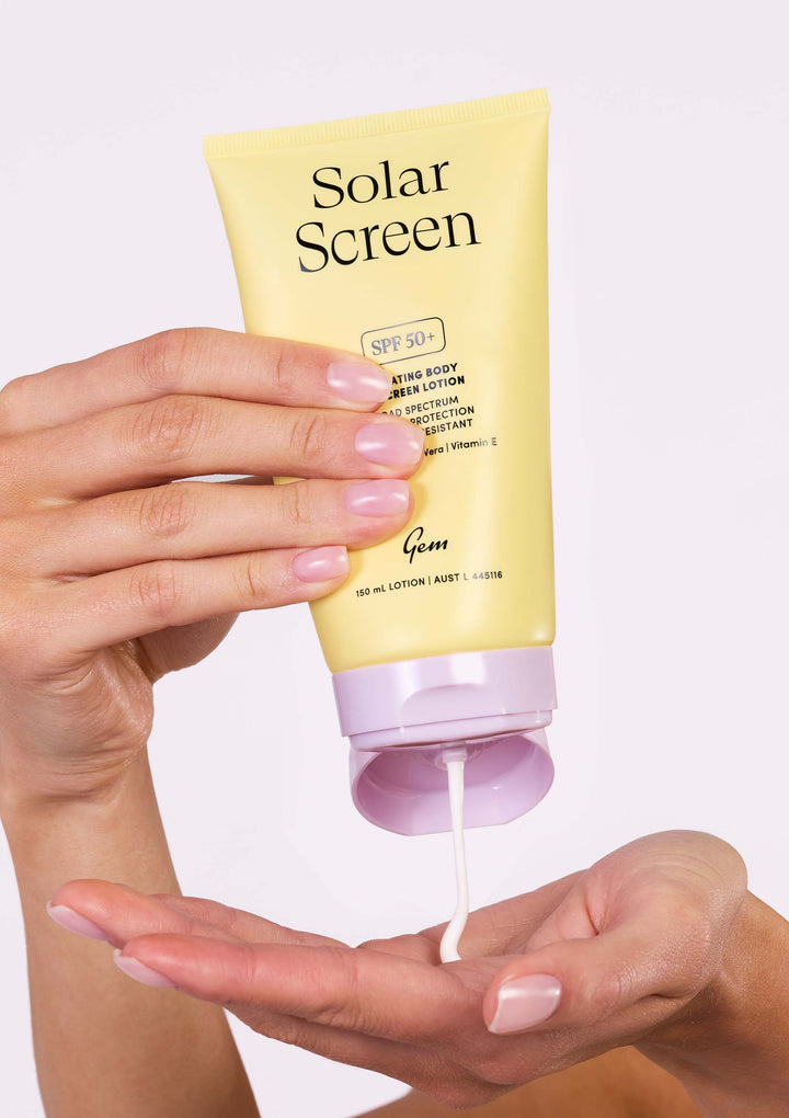 Solar Cream Solar Screen SPF 50+ Hydrating Body Sunscreen Lotion 150mL – Gem AU