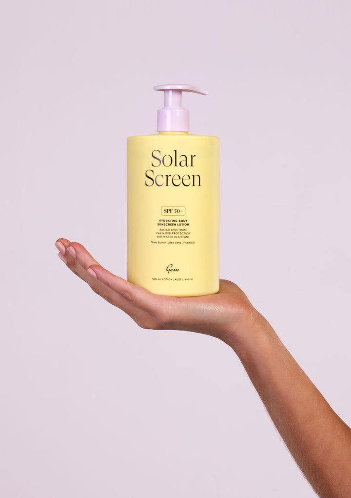Solar Cream Solar Screen SPF 50+ Hydrating Body Sunscreen Lotion 500mL – Gem AU