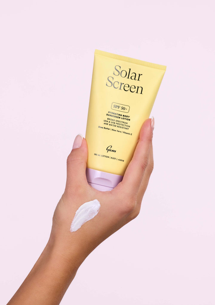 Solar Cream Solar Screen SPF 50+ Hydrating Body Sunscreen Lotion 150mL – Gem AU