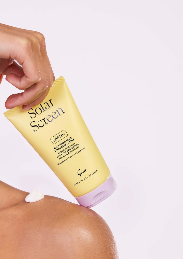 Solar Screen SPF 50+ Hydrating Body Sunscreen Lotion 150mL – Gem AU